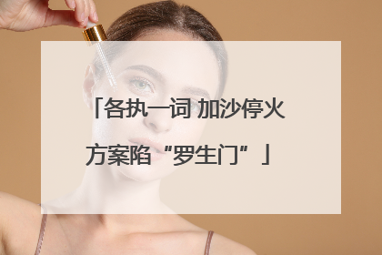 各执一词 加沙停火方案陷“罗生门”